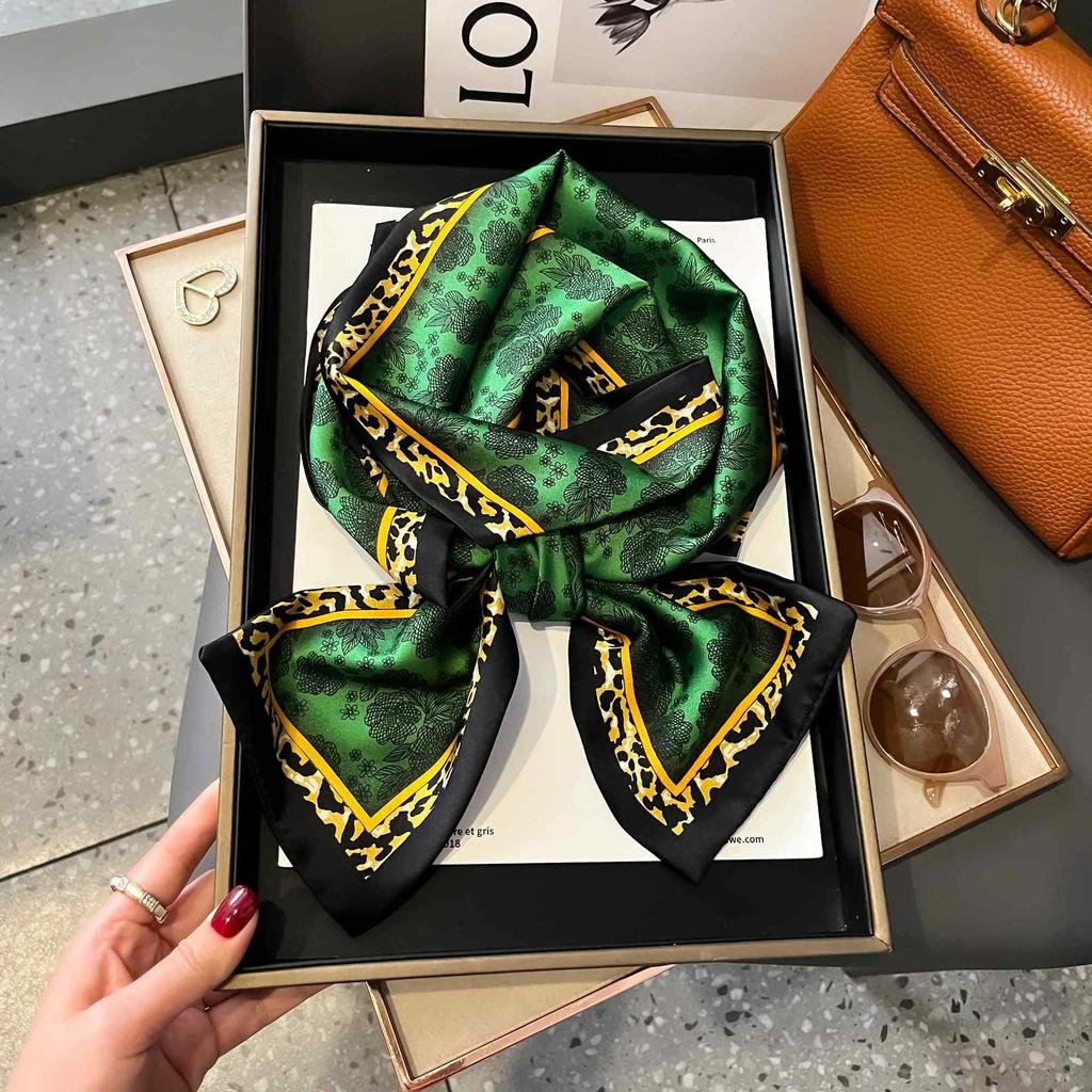 Small Silk Scarf Women's Spring and Autumn Thin Korean Version Versatile Thin and Narrow Long Scarf Tied Hair Temperament Square Scarf with Suit Shirt