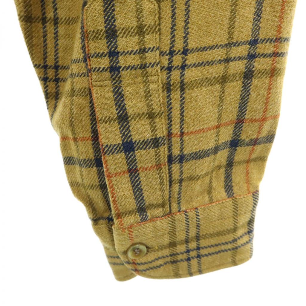 PENDLETON 70s Vintage Check Pattern Long Sleeve Wool Button Down Shirt L Men's Used