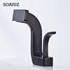 Tuqiu Bathroom Faucet Brass Gold White Bathroom Basin Faucet Cold And Water Mixer Sink Tap Deck Mounted
