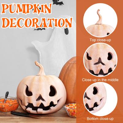 Halloween Multi-color LED Pumpkin Lamp (without Stand And Chain) Suitable For Halloween Outdoor Decoration And Indoor Desktop Ornaments