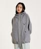 Shvto Windbreaker Hooded Gray Jacket