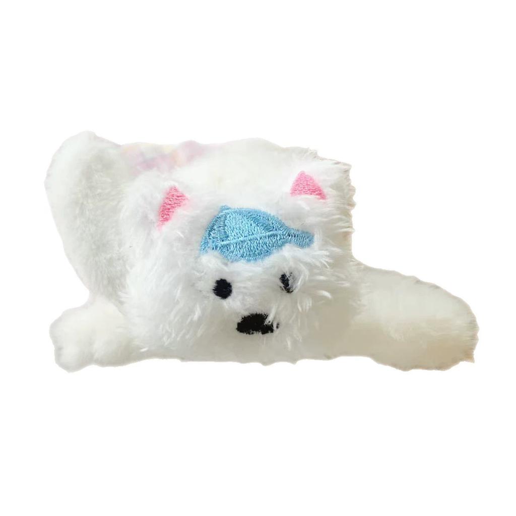 Cartoon cute puppy plush grab clip female disc hair back head hairpin large shark clip headdress