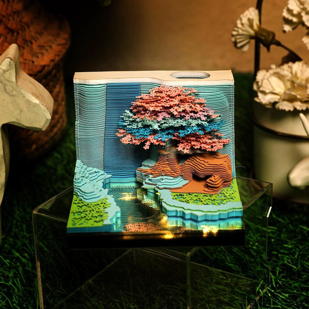 Calendrier 2026 Notes Adhésives Sculpturales 3D: Grappes Florales Créatives & Cadeaux Ornementaux Personnalisables