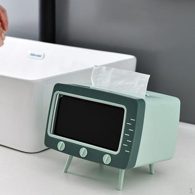Multifunctional Tissue Box Dispenser Desktop Phone Stand Holder Napkin Storage Case Organizer for