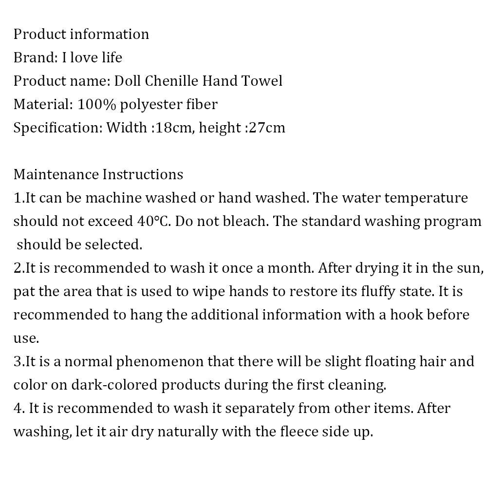 New Chenille Fuzzy Ball Hand Towels Absorbent Quick Dry Wipe Hand Towel Thickened Deodorizing Wipe Handball