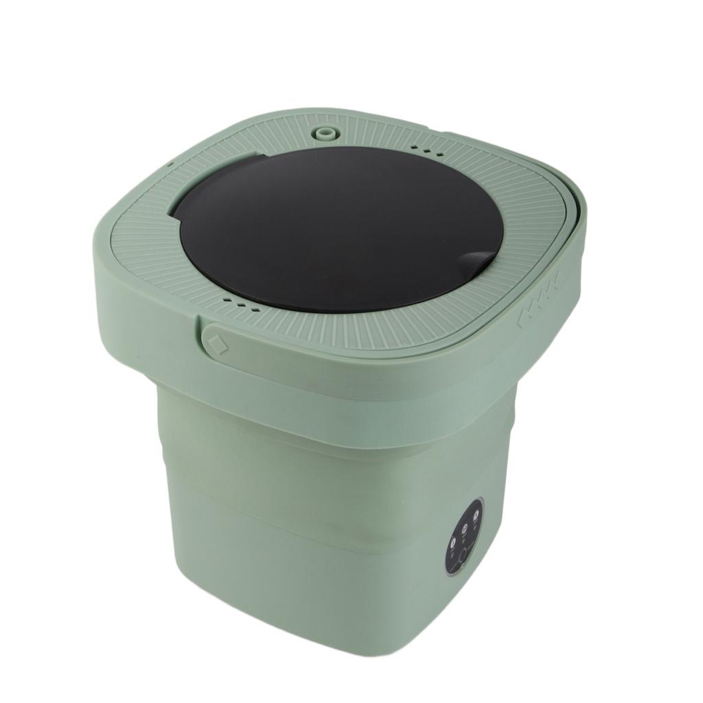 Foldable Washing Machine High Speed 6.5L Large Capacity Soft Semi Spin Drying Mini Washer with Drain Hose for Travel