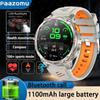 New Outdoor Smart Watch 1.7 ” 1100mAh Large Battery IP68 Waterproof LED Flashlight Bluetooth Call Sports Men Fitness Bracel