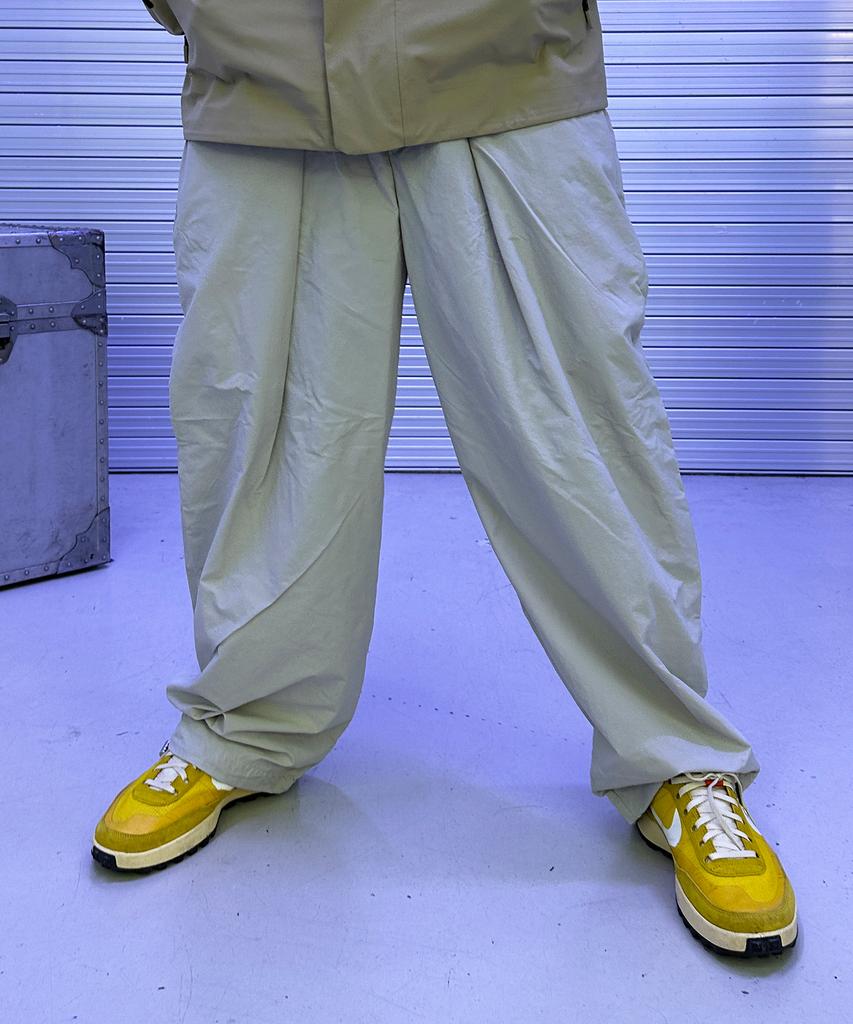 PEACEOFMIND Nylon Wide Balloon Pants (Cream)