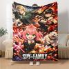 Spy x Family Anime Print Flannel Blanket High Quality Warm Comfortable Cover for All Seasons Perfect for Gifts Home Decor