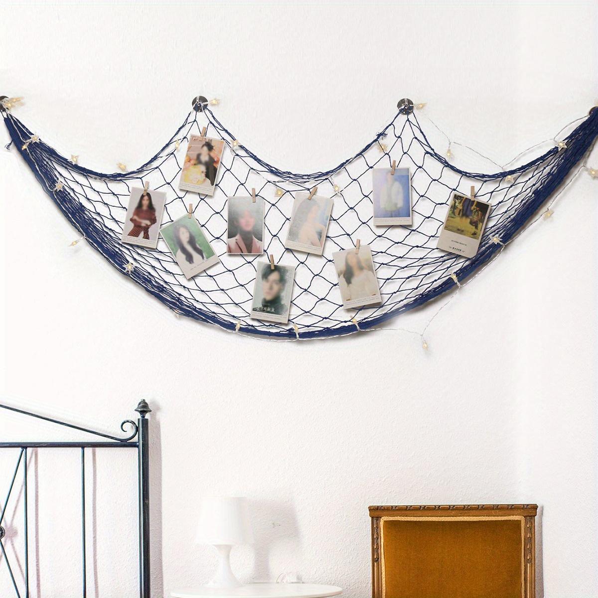 

1 шт. Набор декоративных плетеных подвесок в богемном стиле для хранения рыболовной сети, для улицы, двора, патио, сада, подвесное украшение для фото, украшение для дома, настенное украшение