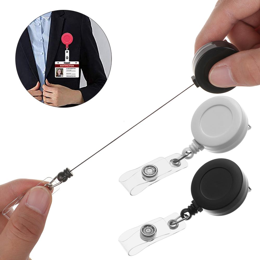 Office Supplies Exhibition Badge Holder ID Name Card Pull Buckle Retractable Badge Reel Badge Clip