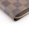 LOUIS VUITTON Zip Around Purse Coin Purse N63070 Brown Damier canvas unisex Used