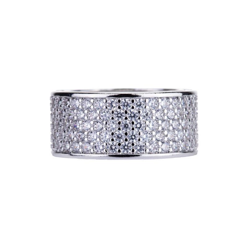 Five-Row Diamond Ring, Popular Universal Ring, Popular Jewelry For Men And Women