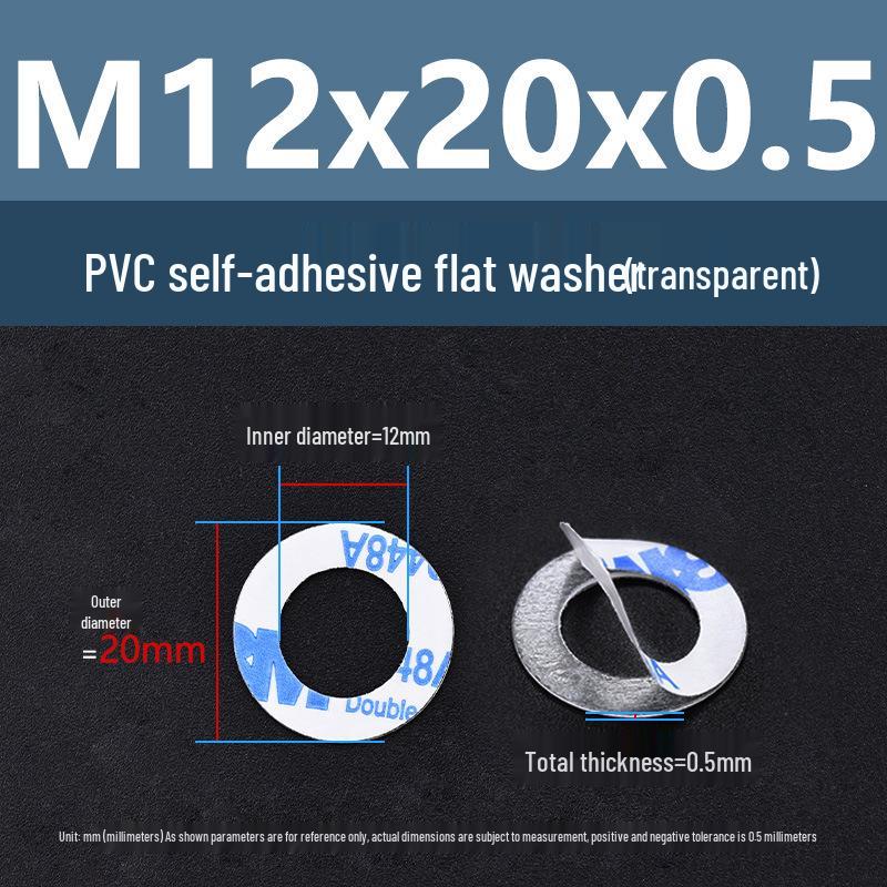 Yigu Adhesive PVC Transparent Washer: Single-Sided Insulating Pad with Screw Gasket