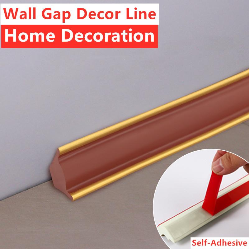 5M 3D Foam Ceiling Decor Edge Strip Corner Line Sticker Waterproof Self Adhesive Living Room Border Corner Beautification Line