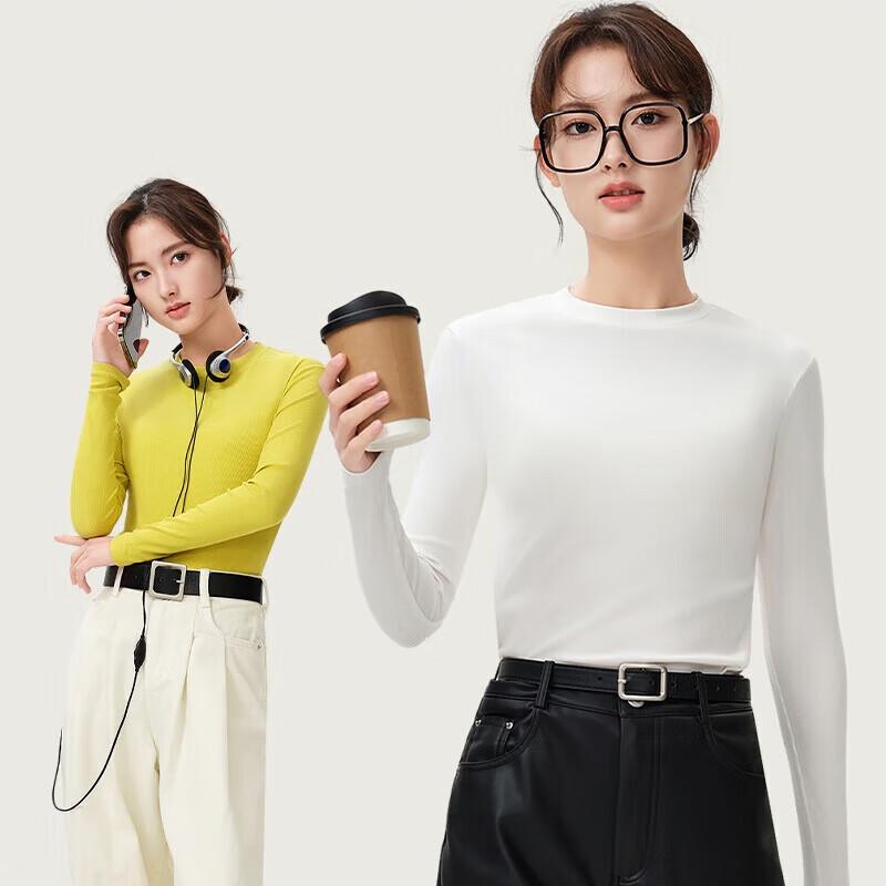 

Женская футболка из модального хлопка облегающего кроя с длинным рукавом для базового слоя L