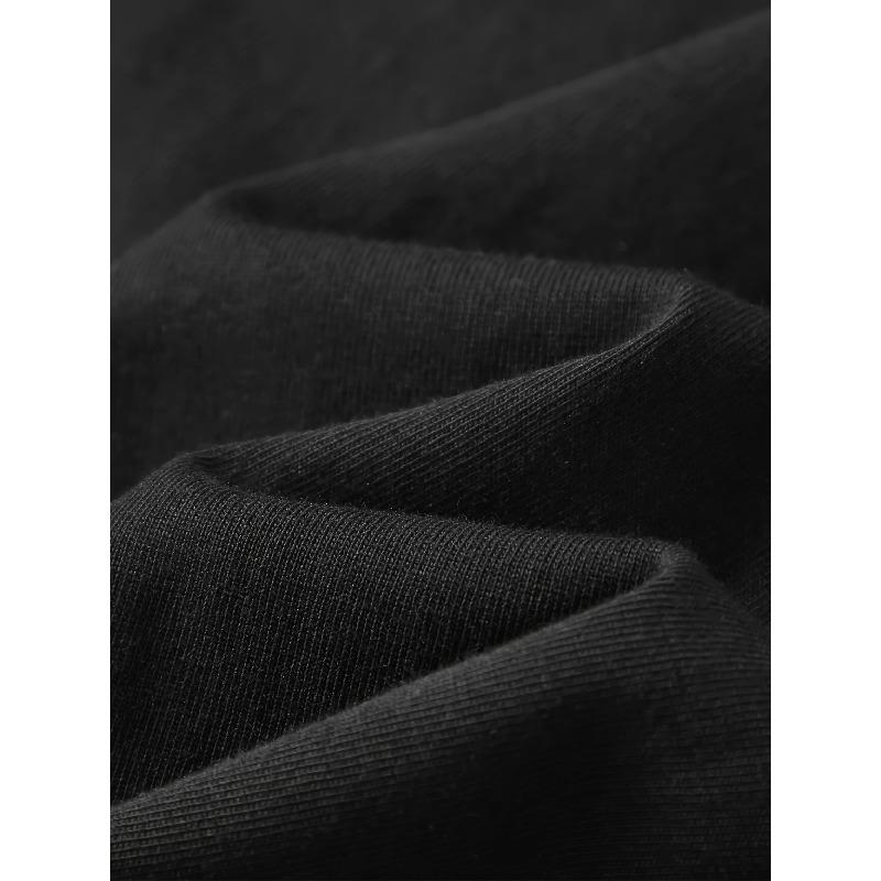 European Sizes Men's Monsta Skull & Bold White Lettering T-Shirt -  Breathable Black Casual Streetwear Tee, Short Sleeve Round Neck Top for Gym