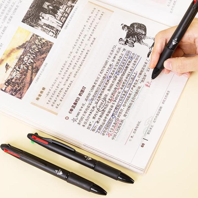12Pcs Multicolor Ballpoint Pen 4-Color-in-1 Ballpoint Pen Retractable Multicolor Pen for Student Exams, Noting, Drawing