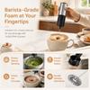 Battery Operated Electric Milk Frother Stainless Steel Whisk Mini Drink Mixer  Matcha Hot Chocolate
