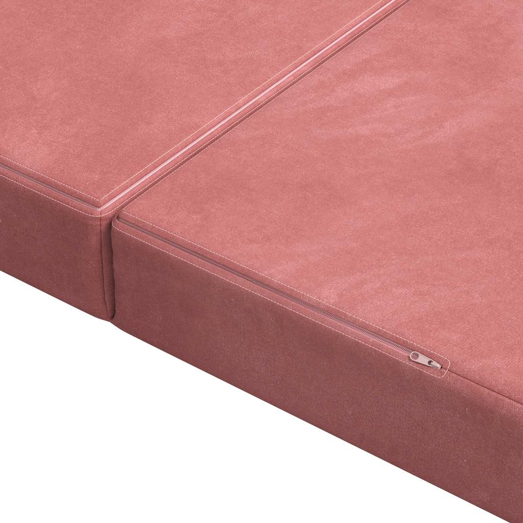 Folding Sofa Bed 180 x 67 x 45 cm Pink
