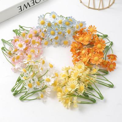 Pastoral Sunflower & Daisy Artificial Silk Bouquet for DIY Wreaths