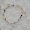 1pc 3MM Handmade Natural Stone Amethyst Beads With Heart Stretchable Bracelets For Women Jewelry Gift