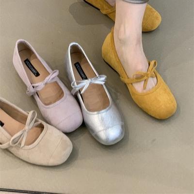Buty baleriny na koturnie, z płytkim wycięciem, damskie, nowe, letnio-jesienne buty Mary Jane, buty Doudou