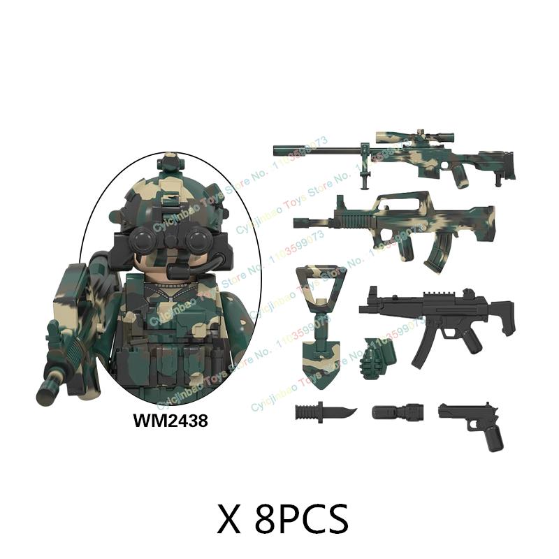 Figurine de acțiune cu mini cărămizi Forțele Speciale Navy Seals Soldați Moderni KSK SSO Blocuri de Construcție Jucării pentru Copii WM6147