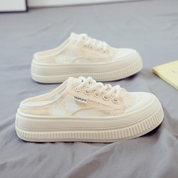 Fashion Shoes Women Female Slippers Loafers Luxury Slides Lace Soft 2025 Designer Summer Fashion Fabric Slippers Casual Loafers Shoes L