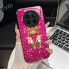 For Realme 12 4G Case Fashion Letters Hard Tempered Glass Back Covers For Oppo Realme12 Realme 12 RMX3871 Shockproof Phone Shell