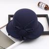 2022 Autumn And Winter Woolen Hat Women'S Casual Wide-Brimmed Top Hat, Flower Dome Fashion Hat