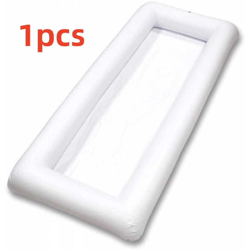 Inflatable Ice Tray Outdoor Picnic Camping Inflatable Chilled Fruit Salad Plate Portable Inflatable Ice Bucket Ice Bar Ice Tank