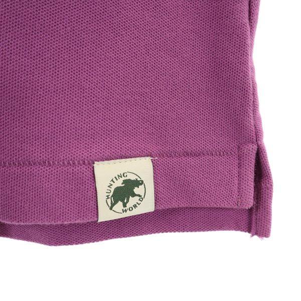 HUNTING WORLD Logo Embroidery Short Sleeve Polo Shirt S Purple Women Used