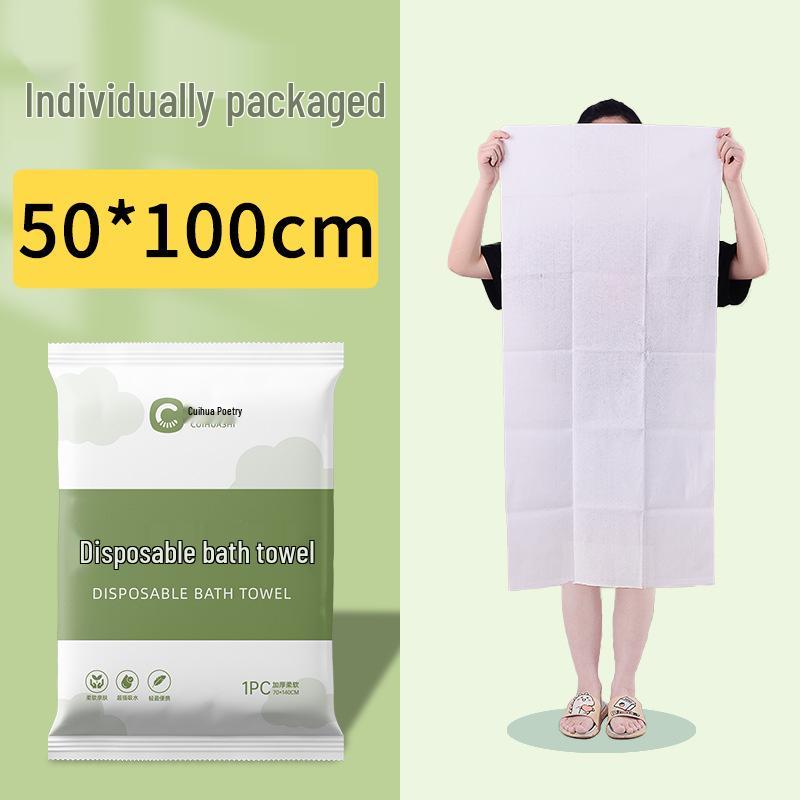 Individually Packaged Extra Large Thick Disposable Bath Towels for Travel and Hotel Use