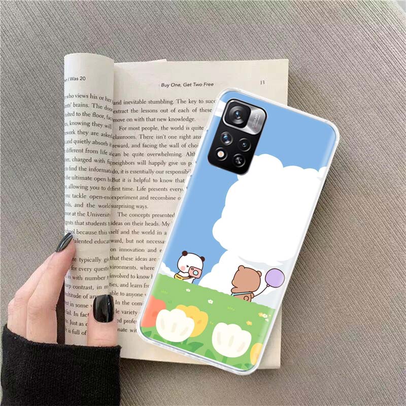 Cute BuBu DuDu Phone Case For Redmi Note 13 12 Pro Plus 14 15 Pro 5G 11 11T 11E 11S 10 Pro 10S 9 9S Cover Cell Clear TPU Capa Ca