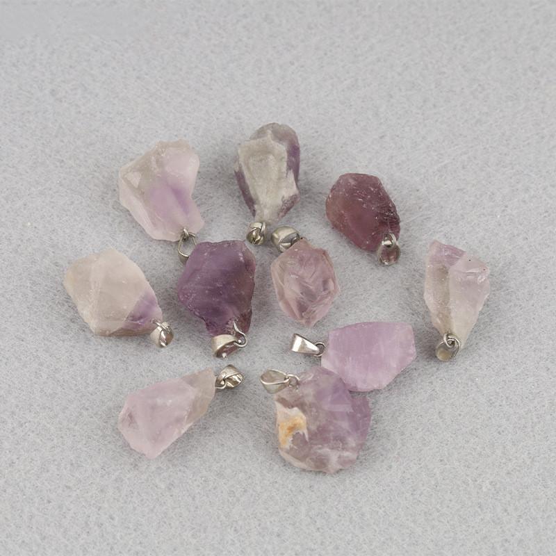 10 Pieces Irregular Natural Raw Stone Pendant for Jewelry Making DIY Necklace Earrings Accessories Reiki Healing Crystal Chakra Gemstone Pendant