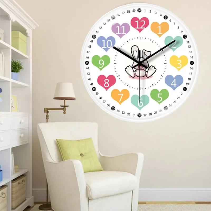 Digital 3D Cute Wall Clock Living Room Modern Children Stylish Simple Wall Noiseless Bedroom Horloge Home Decoration Coffee Shop