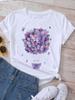 Fashion Women T-Shirt Love Butterfly Print T Shirt New Harajuku Tops Female Summer Tee Shirts Short Sleeve Tops Streetwear