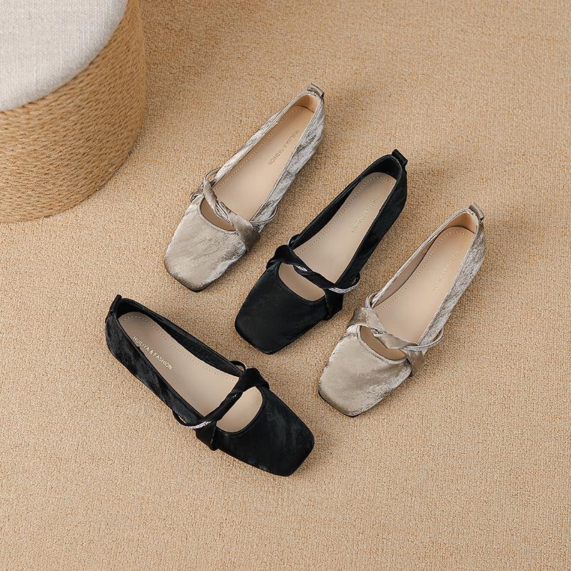 Fashion Women Mary Jane Shoes Flat Soft Comfortable Fairy Style with Dress Casual Walking Shoes