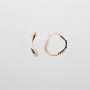 [Judy And Paul] Azuh Wave Black and White Crystal Hoop Earrings E51691