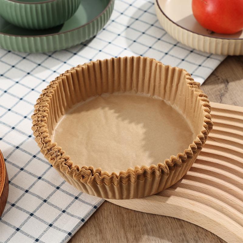 Air Fryer Silicone Oil-Absorbing Paper Pads: Round & Square Shapes with Bubble Wrap Packaging