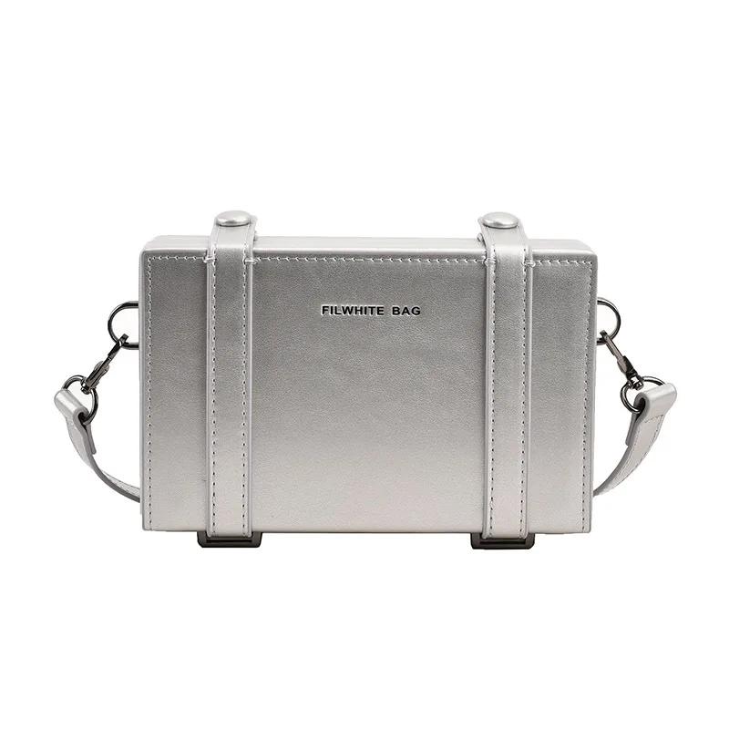 Einfache Herren Kleine Umhängetasche Unisex Phe Bags Streetwear Persönlichkeit Kofferform Crossbody-Taschen bolso