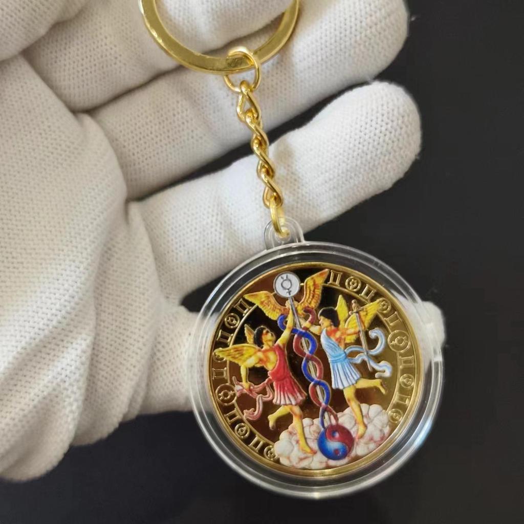 Gold-Plated Scorpio, Gemini, and Libra Zodiac Medallion Set