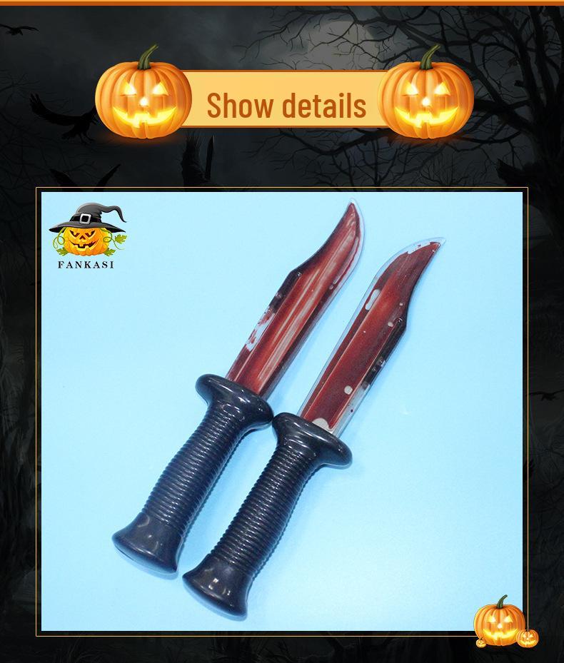 Halloween Horror Bloody Knife Cosplay Prop - Flowing Blood Toy for Stage & Movie Shoots