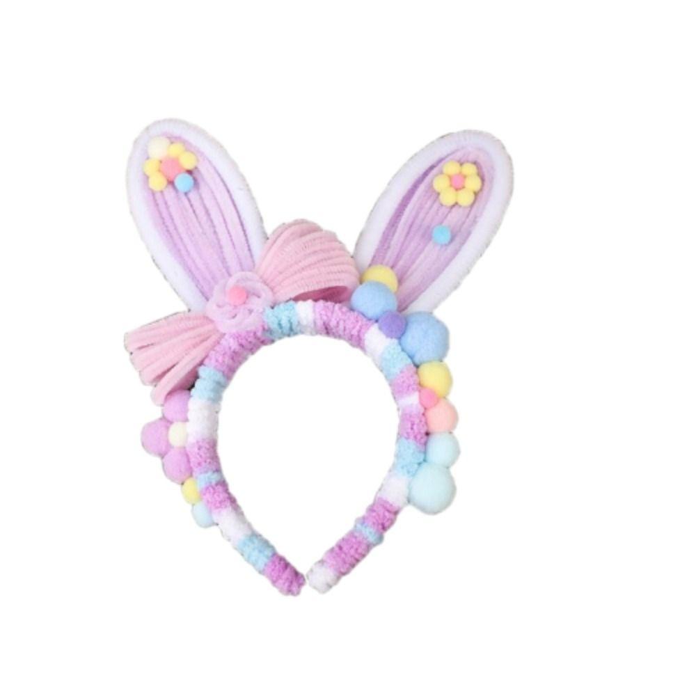 

Twisted Twisting Stick Headband Korean Style Rabbit Ear Hair Hoop Cartoon Plush Hairband Kids bowknot