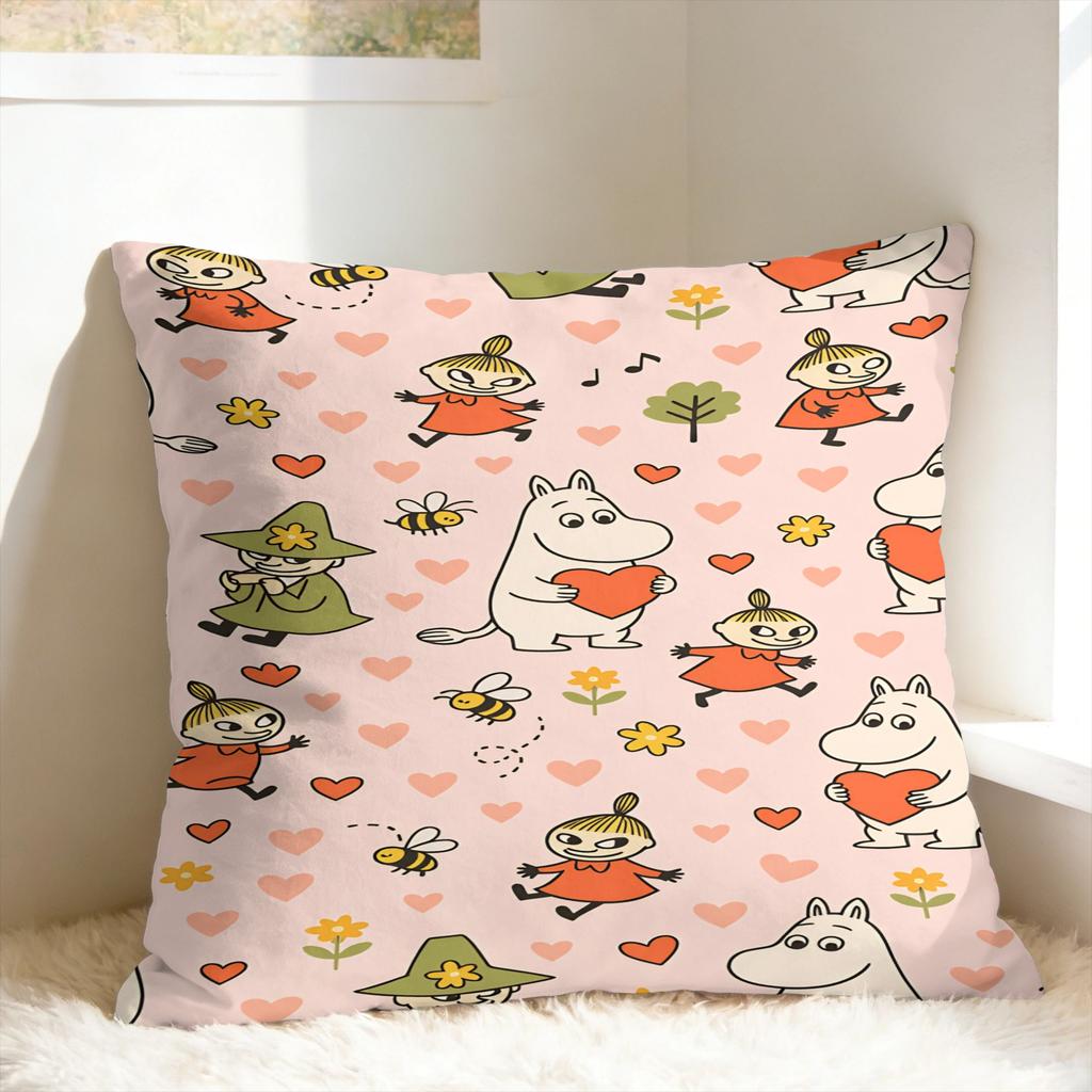 Cute M-Moomins Pillow Cover Soft Cushion Cover Funny Pillow Case For Wedding Party Home Decor