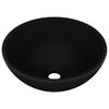 Luxury Round Wash Basin Matte Black 32.5 X 14 Cm Ceramic