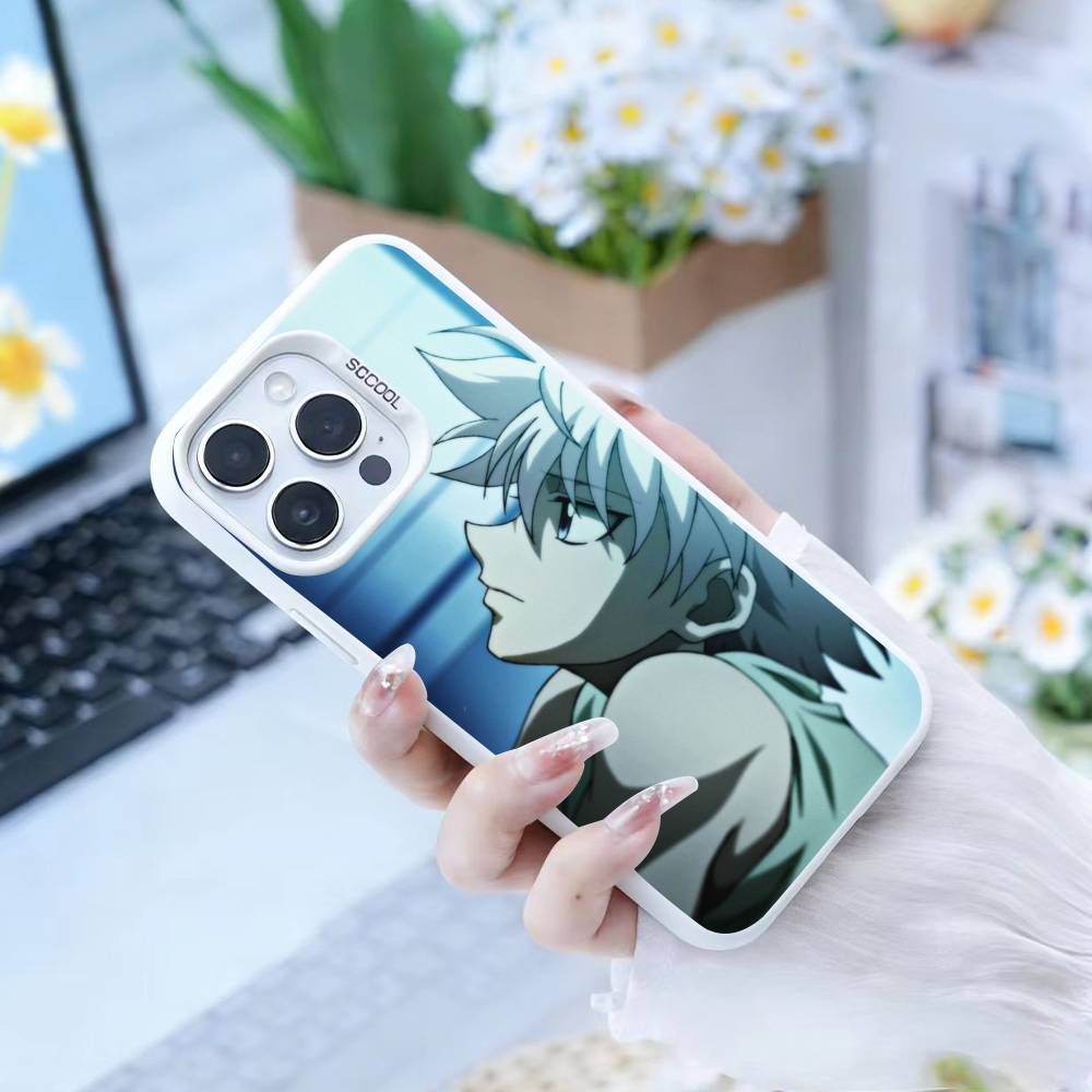 D-Killua Zoldyck H-Hunter X Hunter Phone Case For iPhone 17,16,15,14,13,12,Pro MAX Black Matte Shockproof Cover