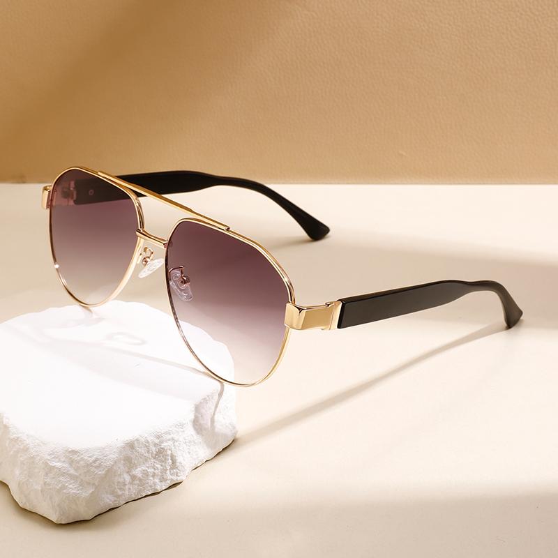 Women Fashion Oversize Decor Hiking Shades Vintage Male Square Sun Glasses Luxury Brand Design Pilot Gradient Sunglasses