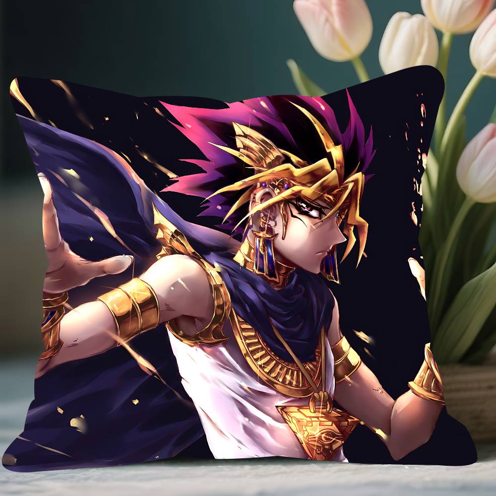 

Anime Y-Yu-Gi-Oh Pillow Case Removable Washable Cushion Cover – All-Season Soft Linen 12x12Inch